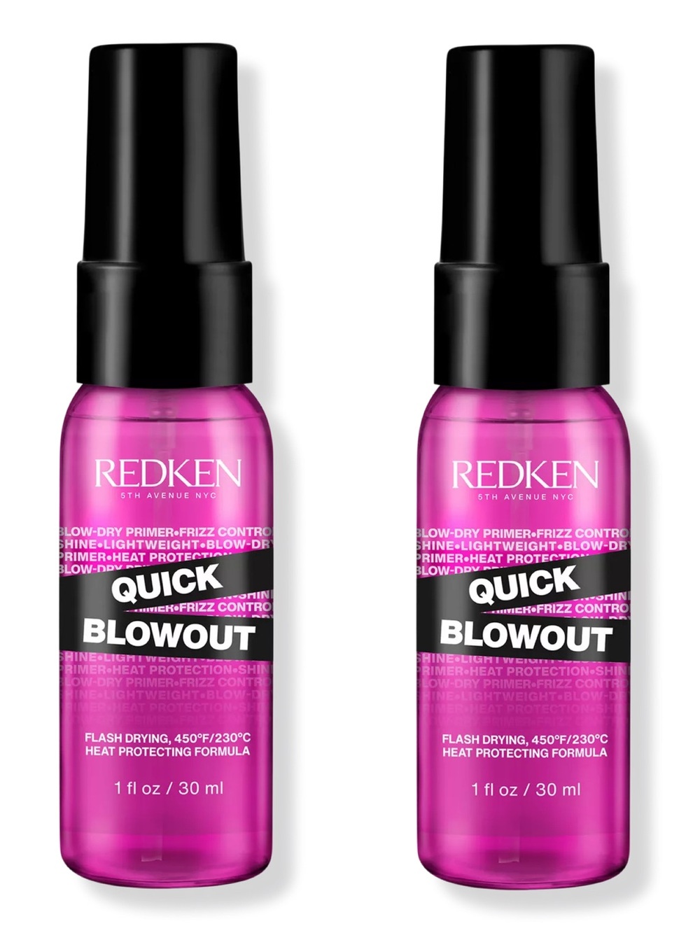 Redken Quick Blowout Heat Protecting Spray — Travel Size x 2